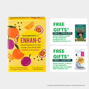 Enhan-C® Mixed Passion Fruit and Orange Juice Drink with Vitamin C, D and Zinc (20's)