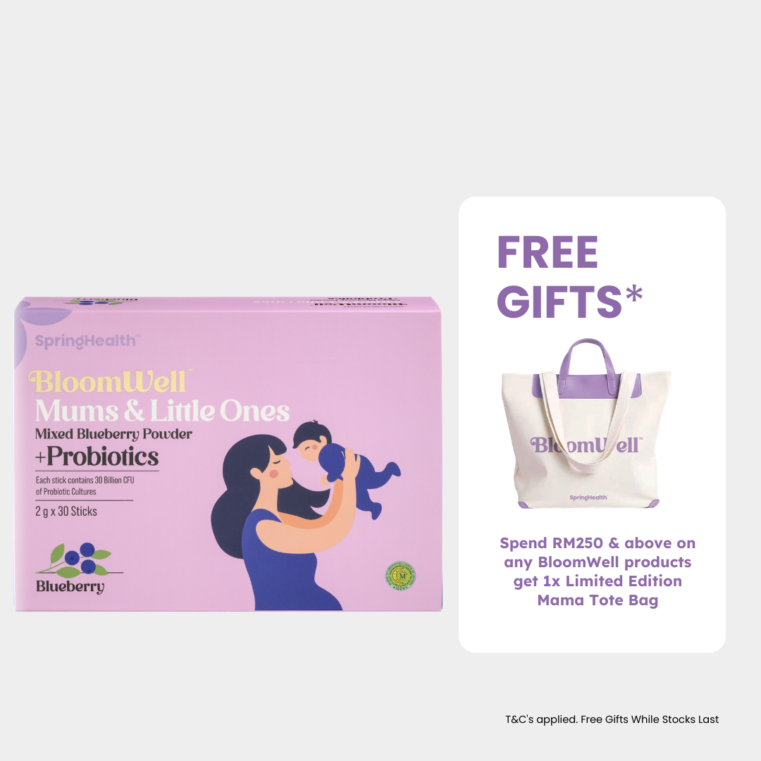 Mums & Little Ones Mixed Blueberry Powder + Probiotics (30's)