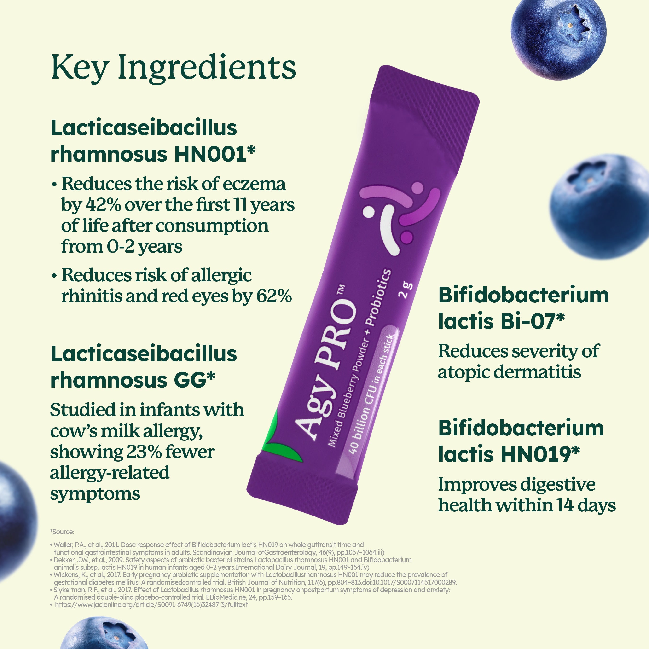 Agy PRO™ Mixed Blueberry Powder + Probiotics