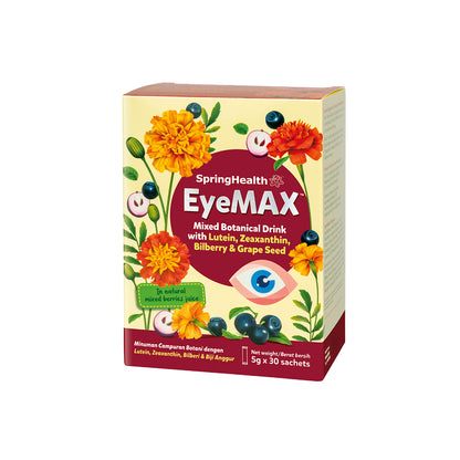 SpringHealth® EyeMax® Mixed Botanical Drink with Lutein, Zeaxanthin, Bilberry & Grape Seed (30's)