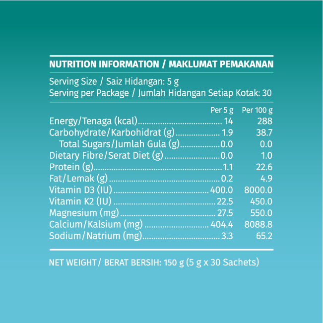 VigaBone® SoyMilk Drink Enriched with Vitamin D3, K2, Calcium & Magnesium (30's)