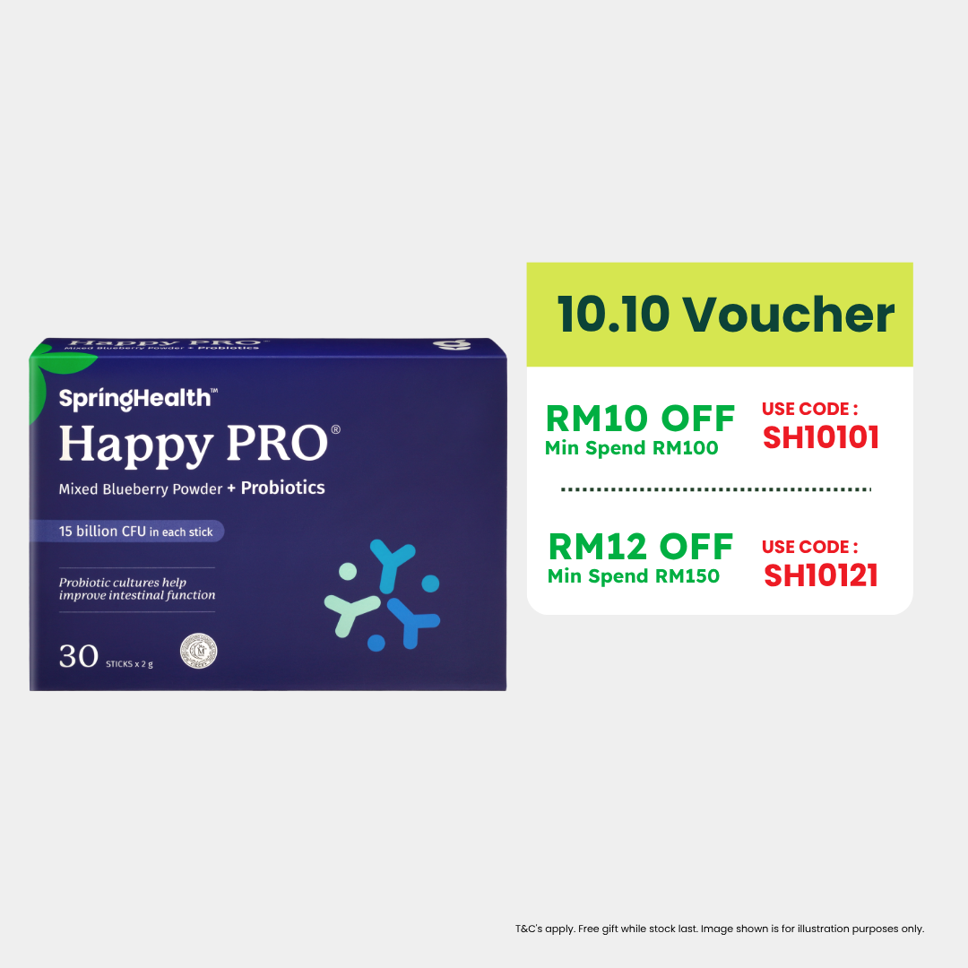 Happy PRO®  Mixed Blueberry Powder + Probiotics (30's)