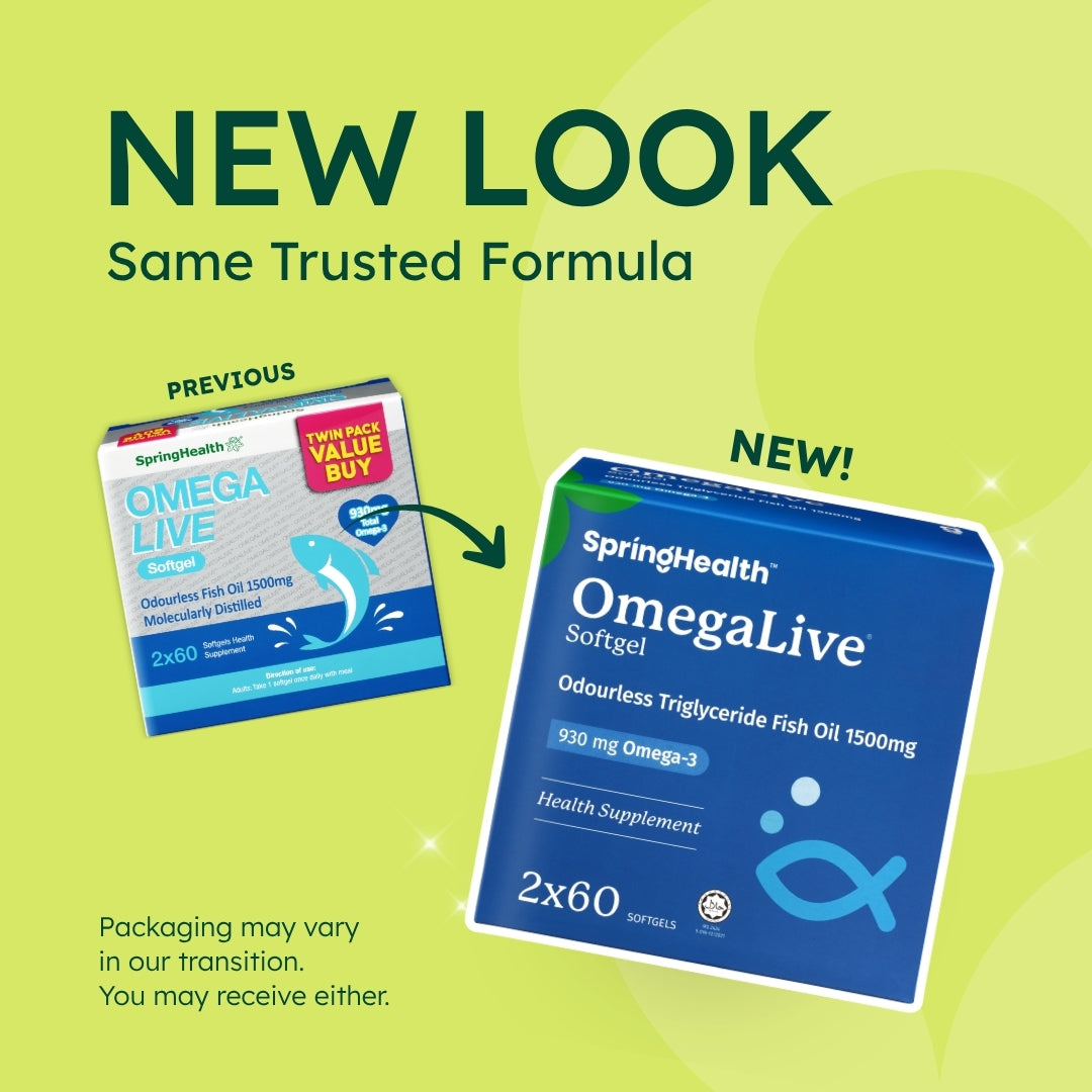 Omegalive® Odourless Fish Oil 1500mg (2x60's)