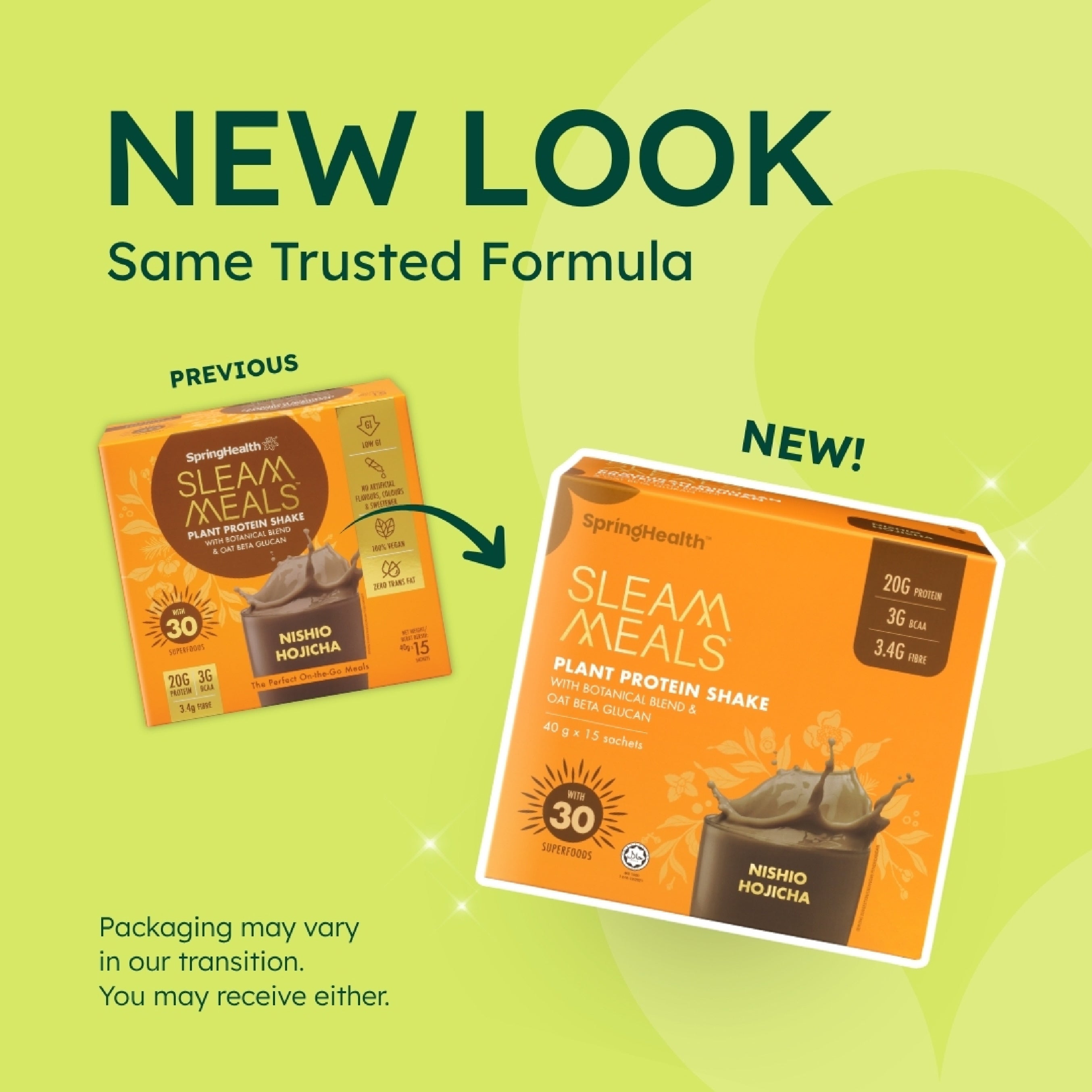 SleamMeals® Creamy Nishio Hojicha Plant Protein Shake (15'S)