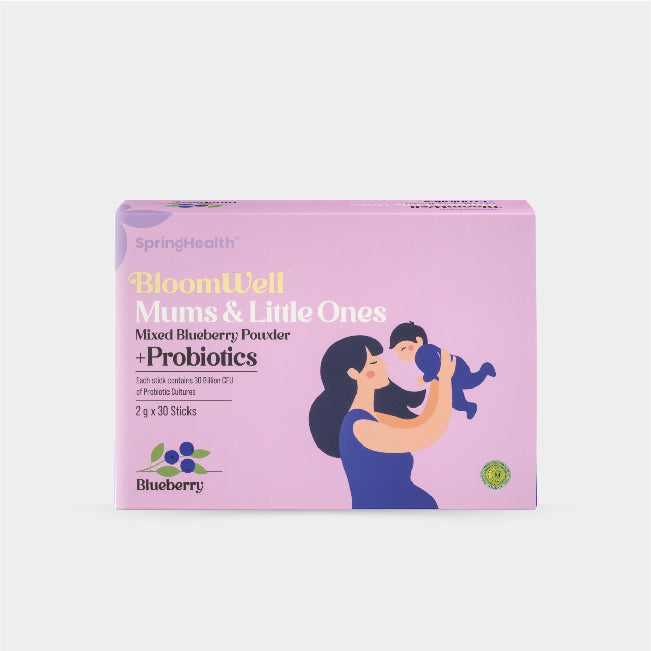 Mums & Little Ones Mixed Blueberry Powder + Probiotics (30's)