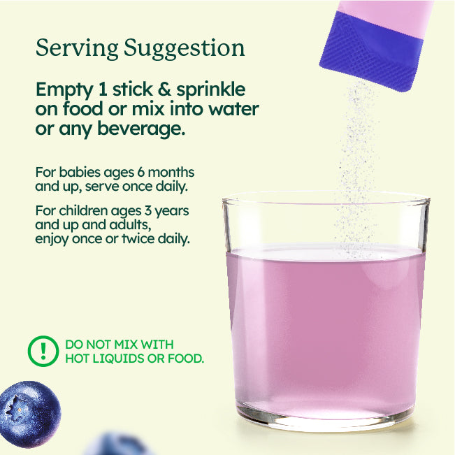 Mums & Little Ones Mixed Blueberry Powder + Probiotics (30's)