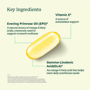 EVELIN® Vegetable Softgel Evening Primrose Oil with Vitamin E (60 Capsules)