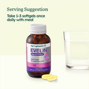 EVELIN® Vegetable Softgel Evening Primrose Oil with Vitamin E (60 Capsules)