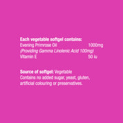 EVELIN® Vegetable Softgel Evening Primrose Oil with Vitamin E (60 Capsules)