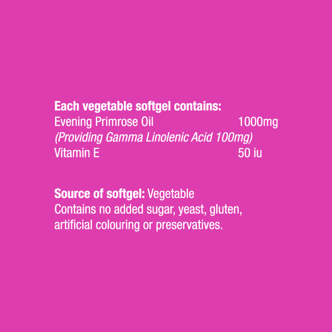 EVELIN® Vegetable Softgel Evening Primrose Oil with Vitamin E (60 Capsules)