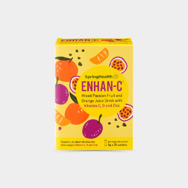 Enhan-C® Mixed Passion Fruit and Orange Juice Drink with Vitamin C, D and Zinc (20's)