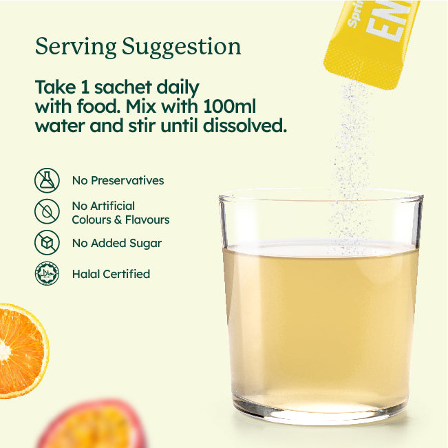Enhan-C® Mixed Passion Fruit and Orange Juice Drink with Vitamin C, D and Zinc (20's)