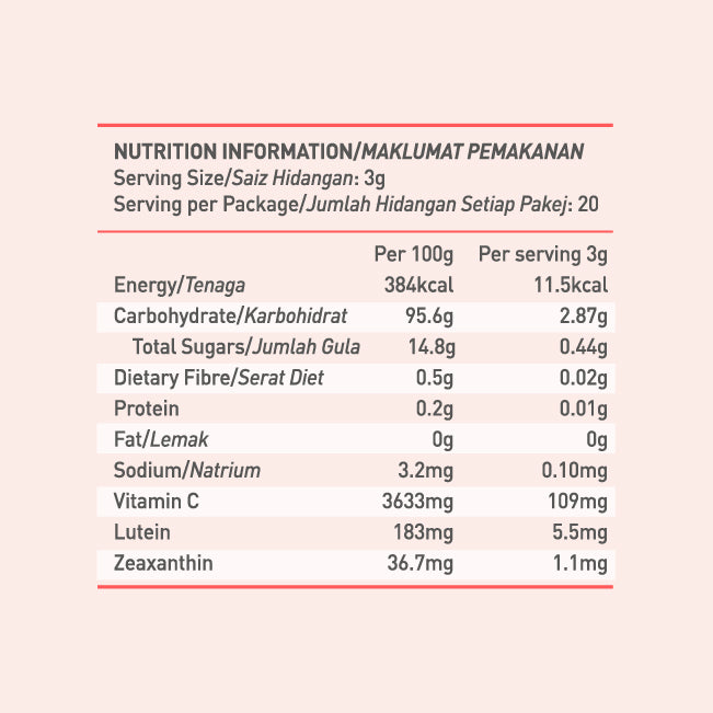 Lutein-C® Mixed Botanical Drink with Acerola & Lutein  (20's)