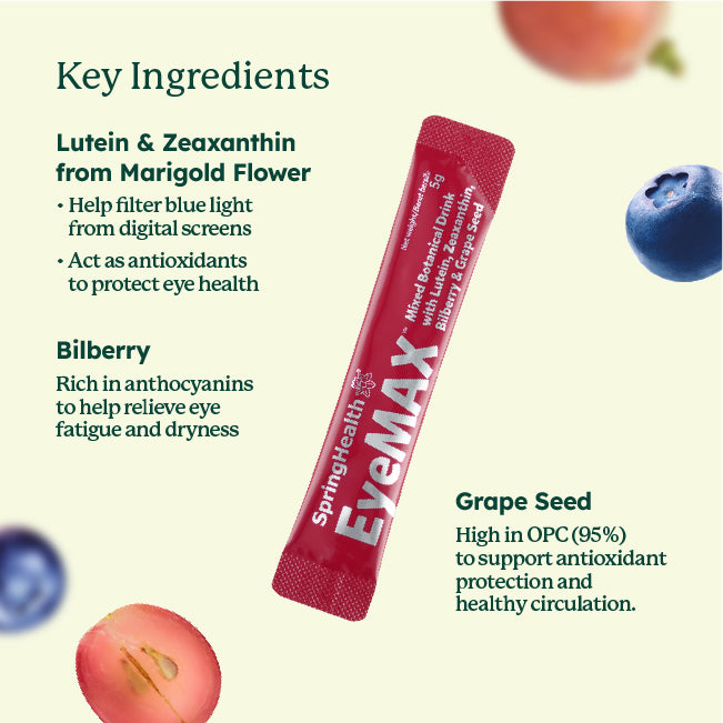 EyeMax® Mixed Botanical Drink with Lutein, Zeaxanthin, Bilberry & Grape Seed (30's)