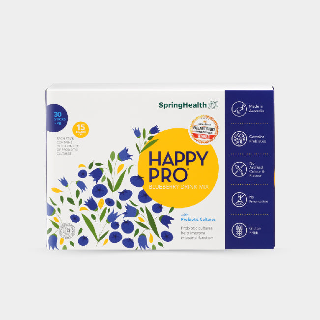 Happy PRO® Blueberry Drink Mix with 15 Billion CFU Probiotics (30's ...