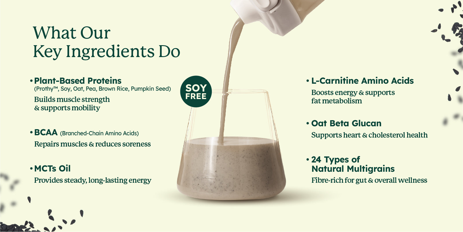 SleamMeals®  Creamy Black Sesame Plant Protein Shake  (15'S)