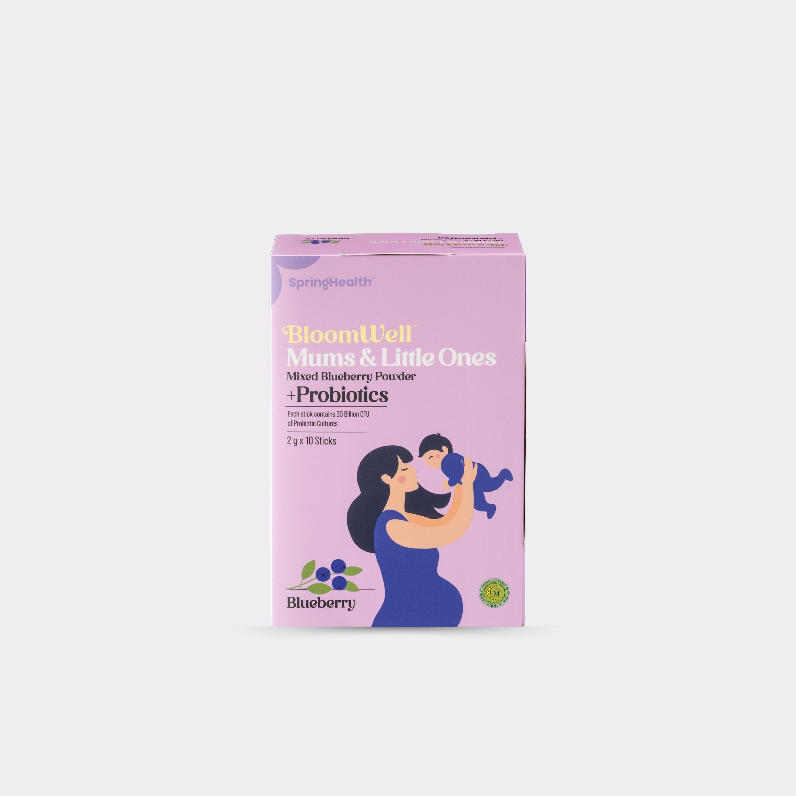 Mums & Little Ones Mixed Blueberry Powder + Probiotics Trial Pack (10's)