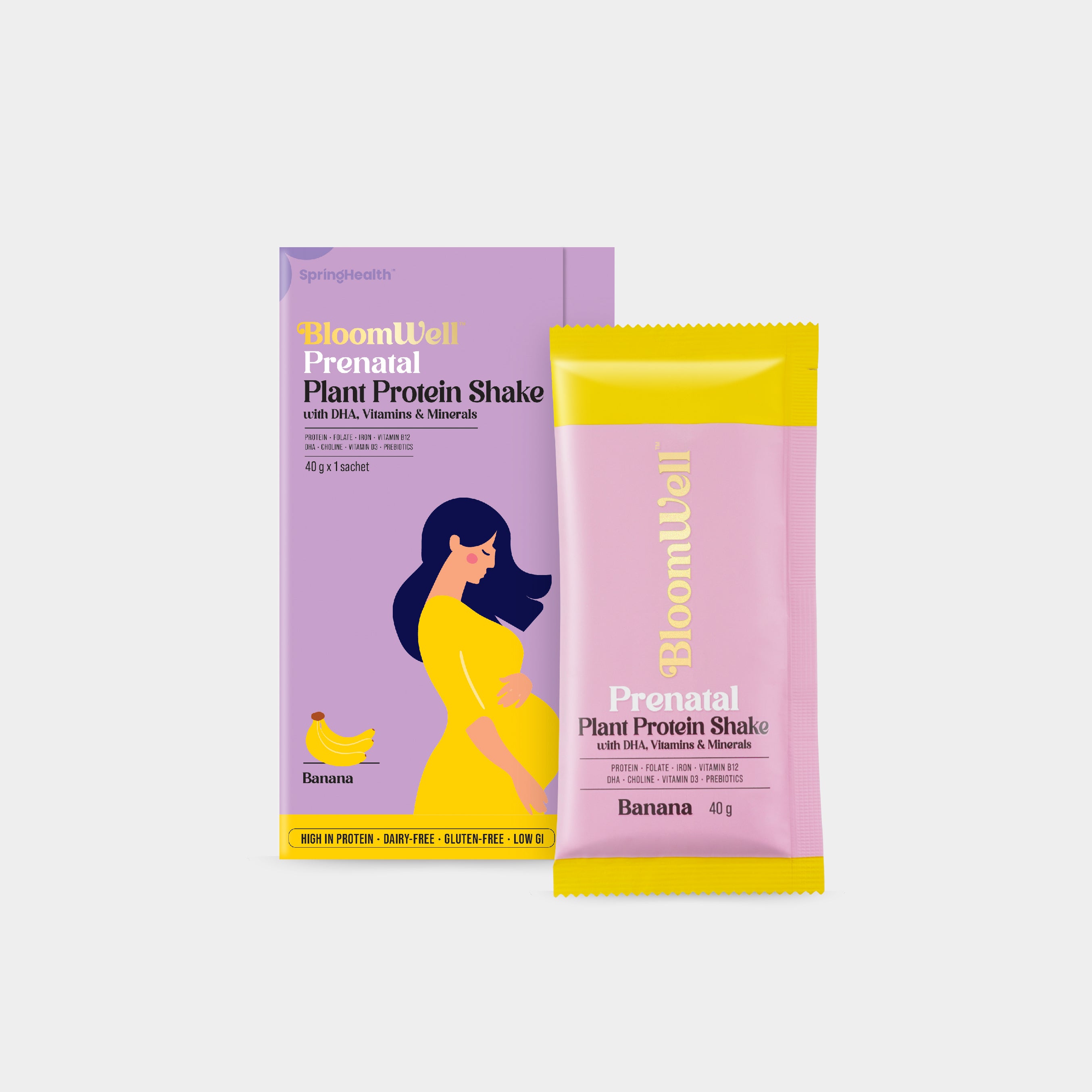 BloomWell Prenatal Plant Protein Shake with DHA, Vitamins & Minerals Sample (1's)