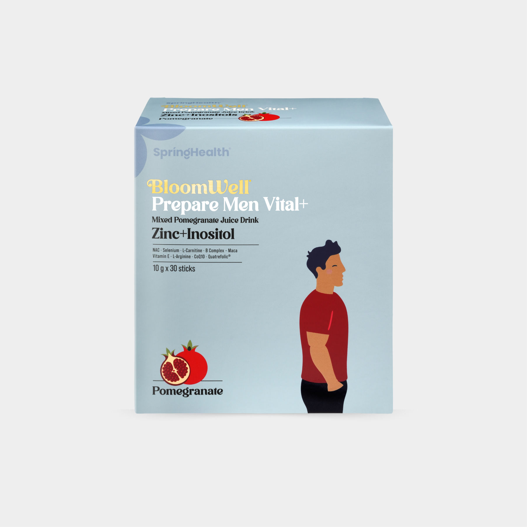 Prepare Men Vital + mixed Pomegranate Juice Drink Zinc + Inositol